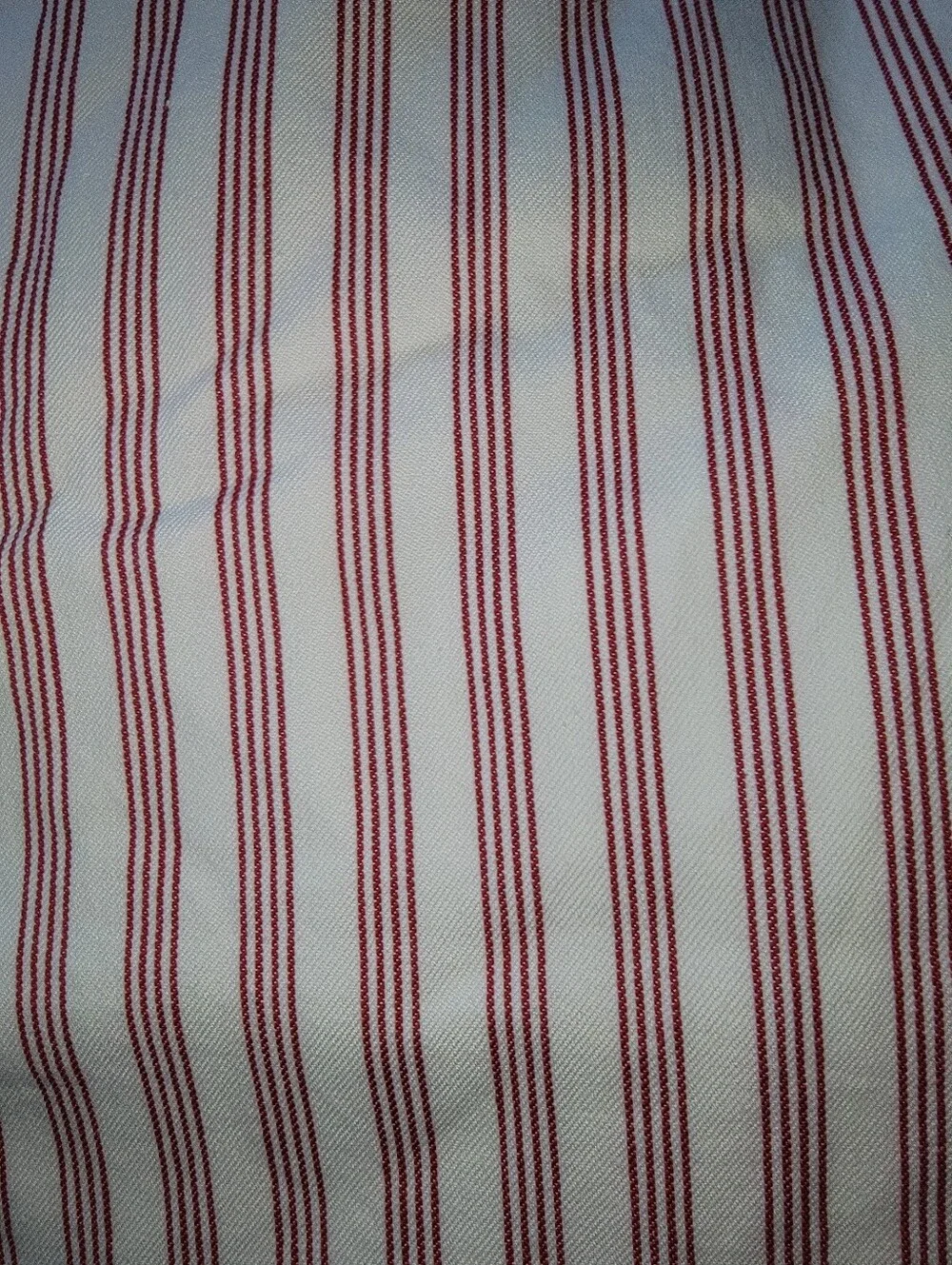 Pottery Barn Duvet King, 2 Standard Shams Red and White Striped Cotton